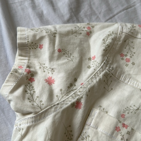 CELEBRITY PINK Romper Women XXLWhite Floral Denim Boiler Suit 1 piece - Picture 7 of 8